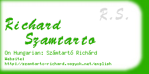 richard szamtarto business card