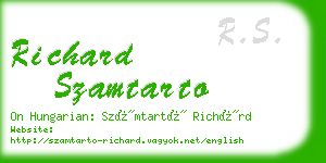 richard szamtarto business card